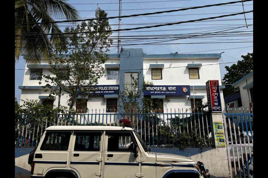 Samserganj police station, which is barely 350 metres from the violence-hit zone
