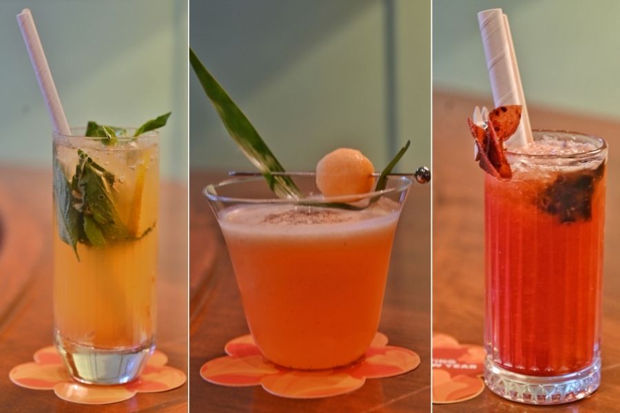 Pair your meal with specially crafted beverages like the Plum Sour, a drink with tangy house-made plum puree, zesty lime, cooling black grass jelly, topped with soda; Basil & Ginger is a fragrant blend of fresh basil and ginger paired with the citrusy lemongrass; and Musk Lemon, which combines sweet musk melon, with refreshing tangy lemon, and floral white tea lavender