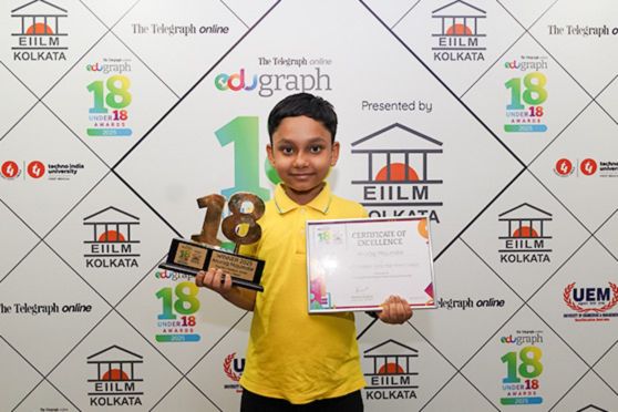 Anurag Majumdar, Innovator from Paschim Kadipur Junior High School, Labpur, West Bengal.