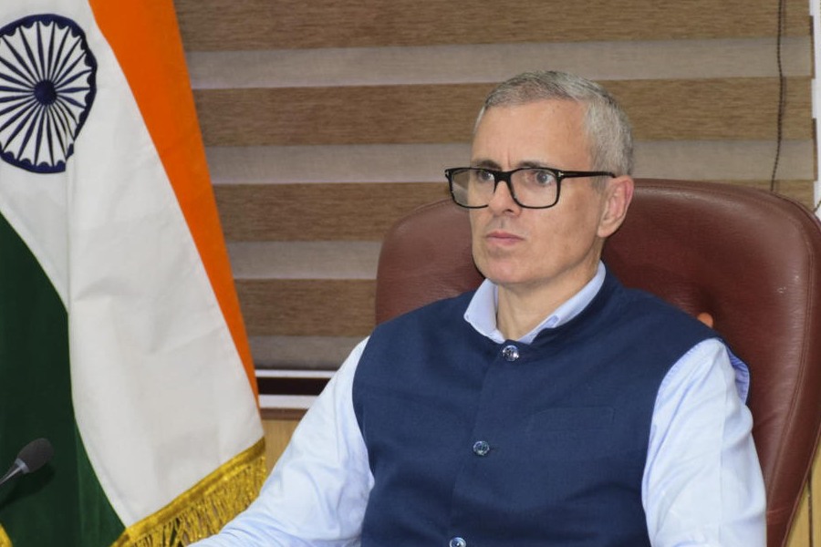 Security personnel stand guard after terrorists attacked a group of tourists at Pahalgam, in Anantnag district, Jammu & Kashmir, Tuesday, April 22, 2025. At least 12 people suffered injuries in the attack, according to officials.