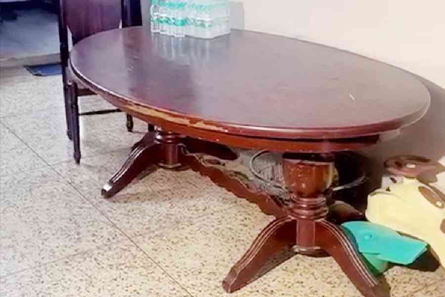 The table that the child fell from on Wednesday