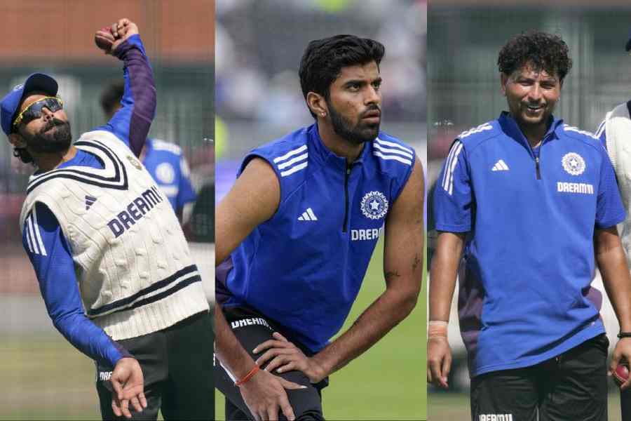 (From left) Ravindra Jadeja, Washington Sundar and Kuldeep Yadav on the tour of England