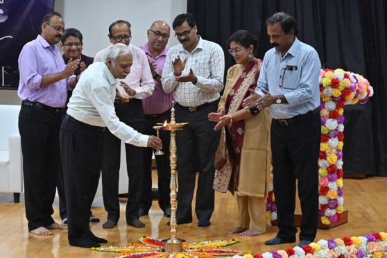 The ceremonial lighting of the lamp.