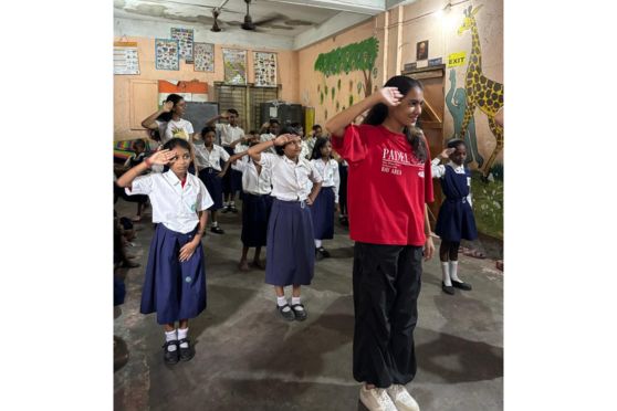  Tamanna Agarwal teaches dance to students of Hatgachia Primary School