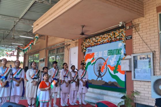 Adding a spirited touch to the day, friendly football matches between students, teachers, and alumni drew enthusiastic cheers from the audience, complemented by live commentary from student anchors. The programme concluded with the soulful rendition of the National Anthem, reinforcing the unity and pride that defines the occasion.