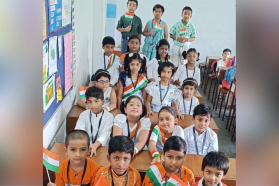 The morning of 15th August 2025 began with pride and patriotism at St Jude’s High School, Madhyamgram, as the institution celebrated the 79th Independence Day with grandeur. Anchored by students Ipsita Mandal (Class 7) and Trishanjit Das (Class 6), the senior section programme featured a dignified march past led by School Captain Rigved Sharma. Principal Mrs. Aditi Chakraborty hoisted the tricolour and, in her speech, emphasised the transformative role of education in shaping responsible citizens and safeguarding freedom. The cultural programme brought together music, poetry, and dance, with highlights including the choir’s medley of “Teri Mitti” and “Dhono Dhanne Pushpe Bhora,” along with spirited performances to Vande Mataram and Shonar Bangla.