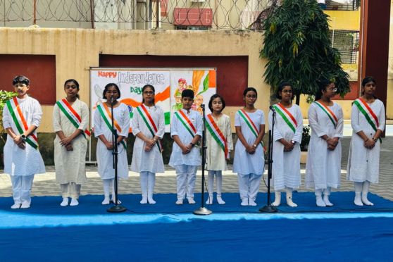 The highlight of the morning was the Principal’s inspiring address, where she reminded students and teachers of the responsibility to carry forward the legacy of India’s freedom fighters. Emphasising the values of inclusivity, justice, and progress, she urged everyone to contribute sincerely towards building a stronger nation. The programme concluded with a collective pledge to uphold the ideals of freedom and equality. The day left every student, teacher, and guest with renewed patriotic fervour and a deep sense of national pride.