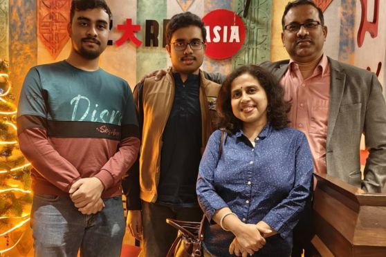 Aniruddha with his family