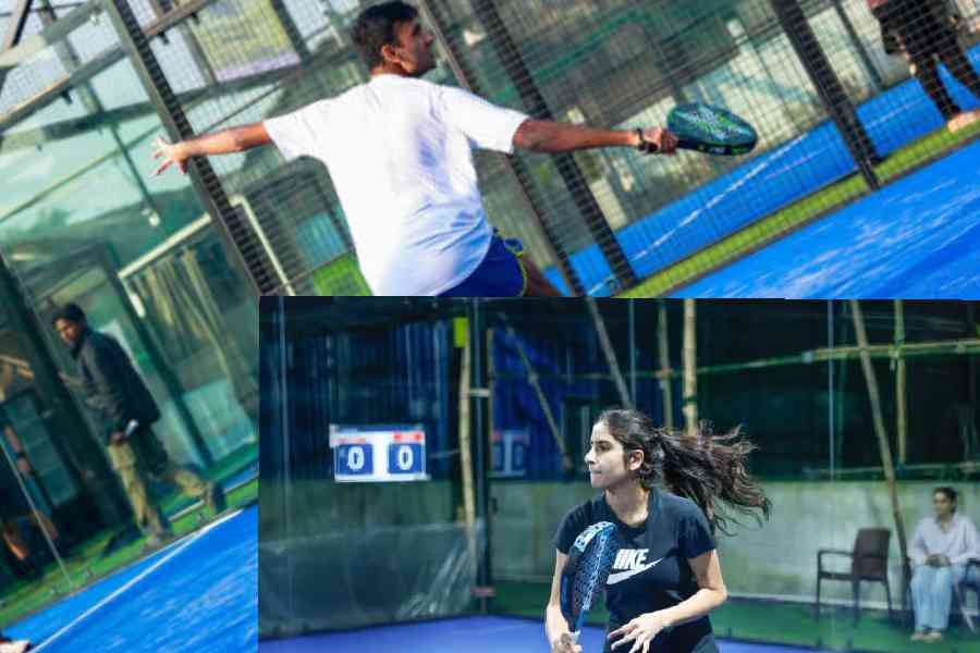 Padel games in progress at The Padel Club