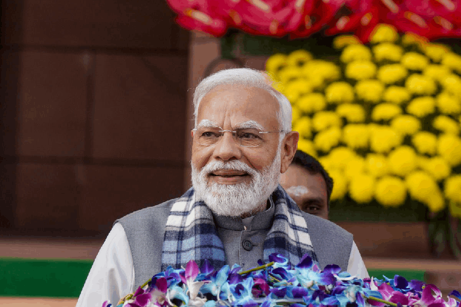 Prime Minister Narendra Modi addresses the media on the first day of the Winter Session of Parliament, in New Delhi, Monday, Dec. 1, 2025.