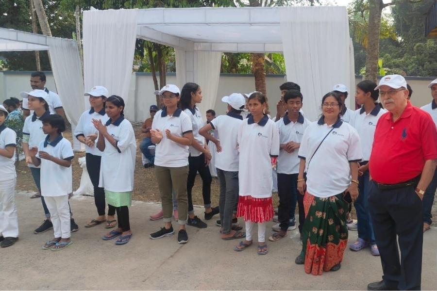 The children at Anandaghar, in Govindapur