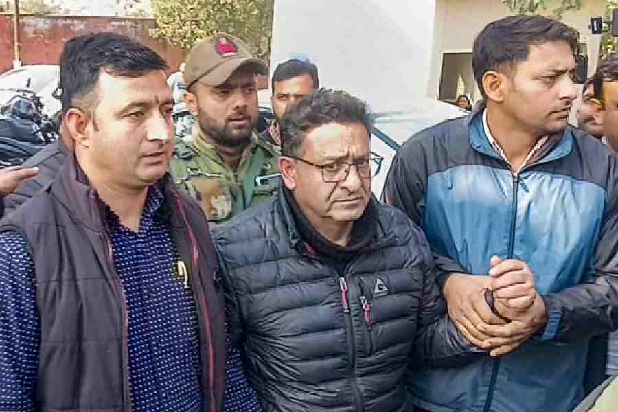 Shafat Ahmed Shangloo at a Tada court in Jammu on Tuesday. 