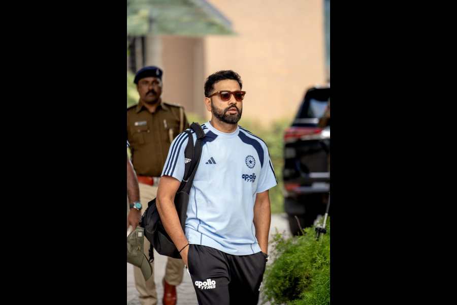 Rohit Sharma on arrival in Raipur.