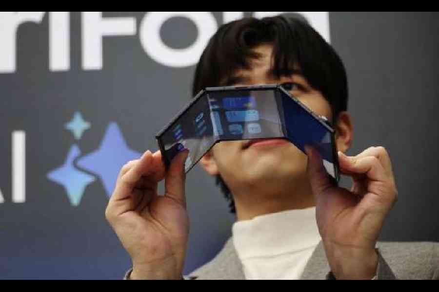 Samsung Galaxy Z Trifold unfolds twice to reveal a 10-inch display.  Pictures: Reuters