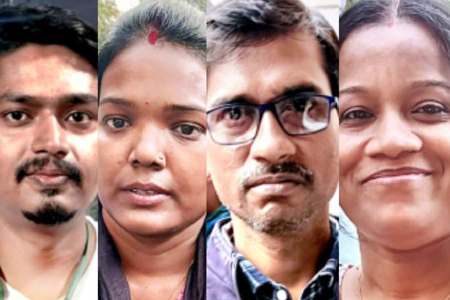 (From left) Pritam Samanta, Mallika Pal, Arup Kumar Saha And Mousumi Roy