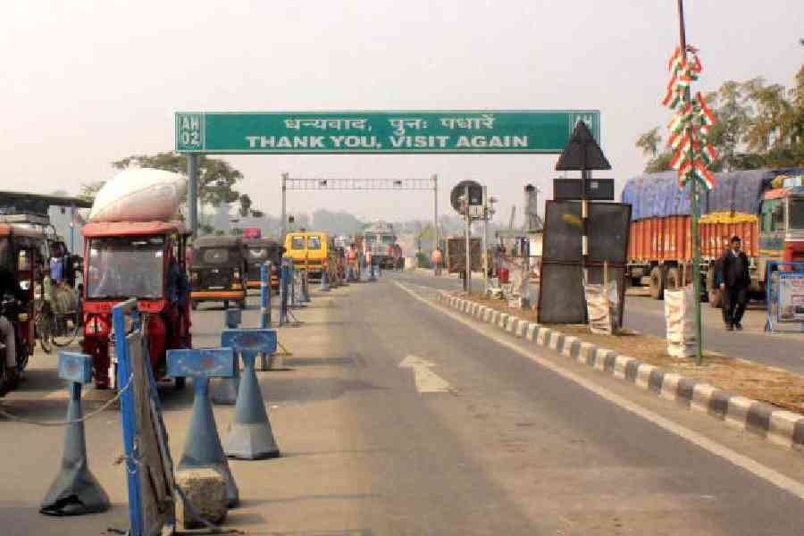 The India-Nepal border at Panitanki, where the infrastructure at the integrated check post will be improved. File picture