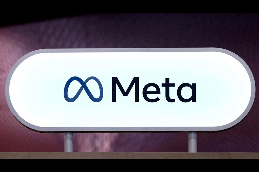 The logo of Meta is seen in Paris, France