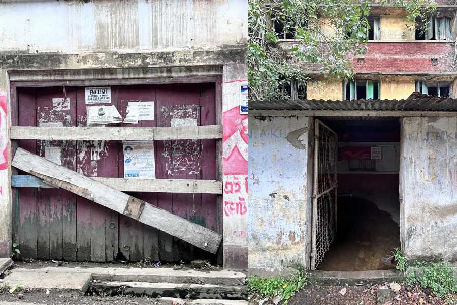 TRACKER: (From left) Park Circus Post Office and South Belghoria Post Office have been closed for a while; the Taratala Sub Post Office.