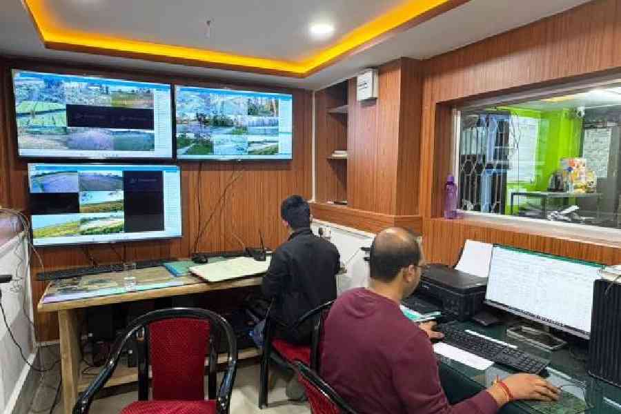The integrated control room launched at the Jaldapara National Park in Alipurduar on Saturday. Picture by Anirban Choudhury