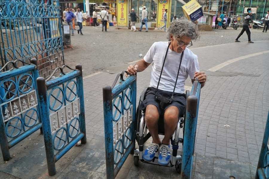 Andrea Federico Santicoli has spent the past several months journeying through India on his wheelchair