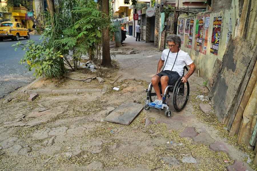 ‘Everybody has their own wheelchair,’ Andrea says. ‘Mine is physical’