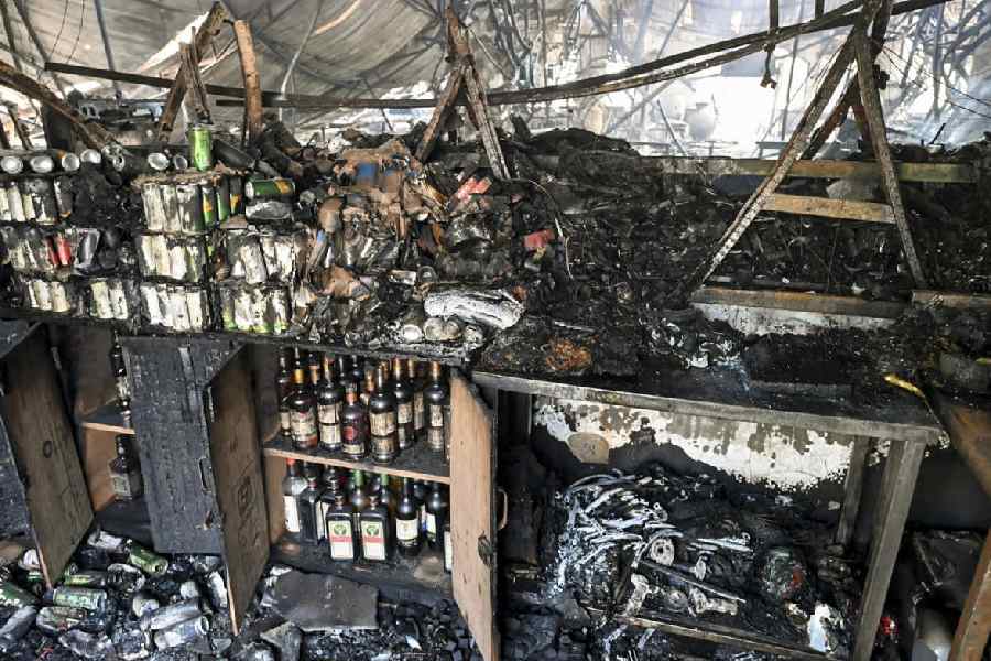 Charred remains of the nightclub