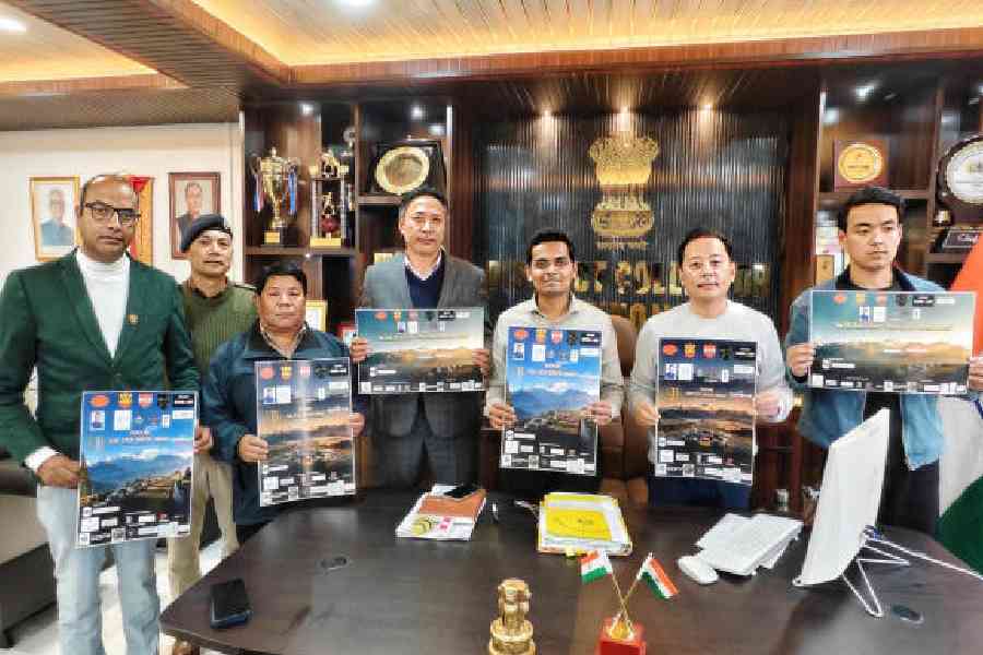 The poster of ‘Sikkim – The Silk Route Drive’ released in Pakyong on Monday. Picture courtesy: Sikkim government