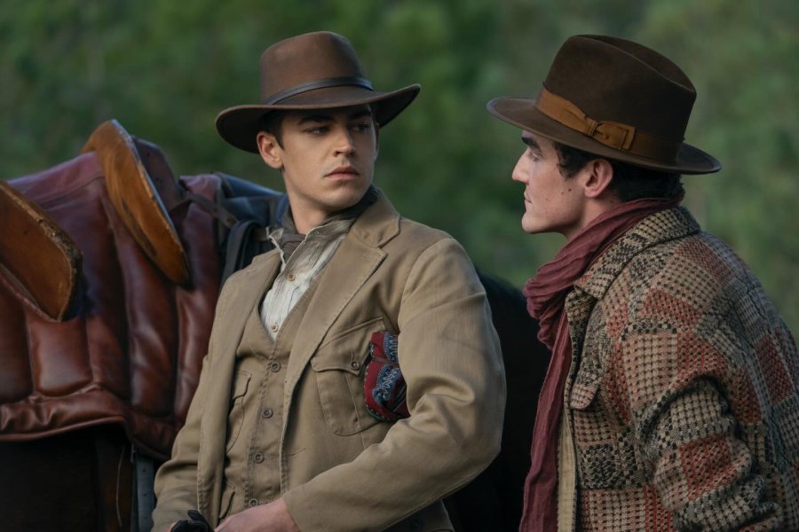 (left to right) Hero Fiennes Tiffin, Dónal Finn in ‘Young Sherlock’