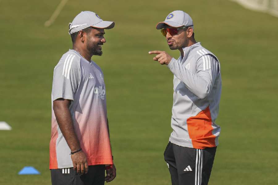 In the running: Sanju Samson and (right) Jitesh Sharma.