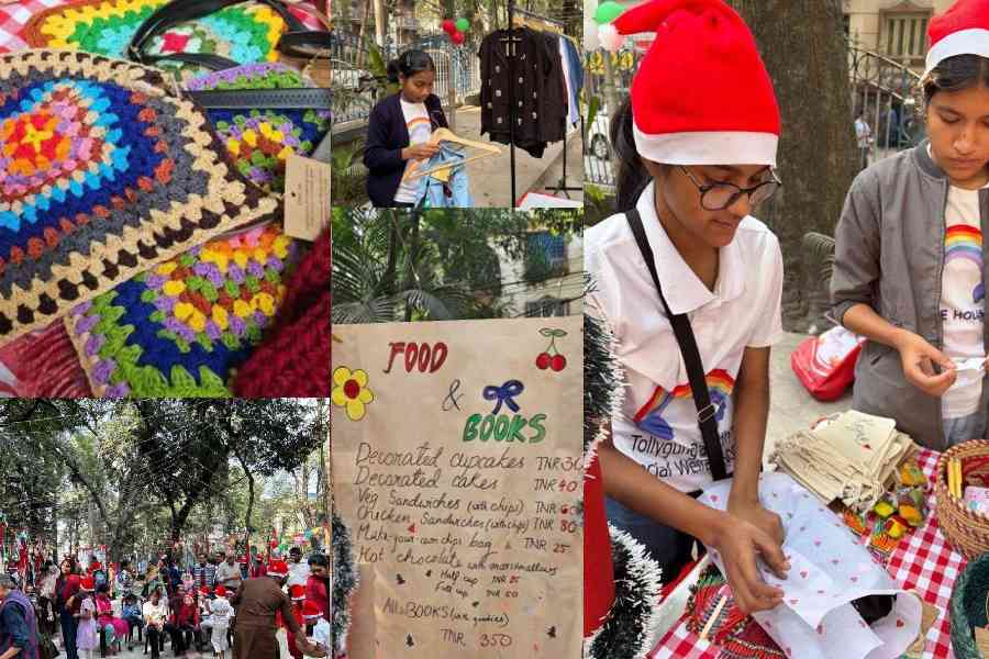 Some of the items being sold at the Christmas market in Southern Avenue on Sunday