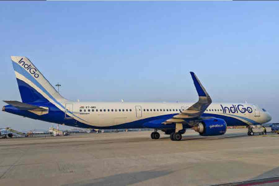 An IndiGo flight prepares to take off from Bengaluru airport on Thursday. 