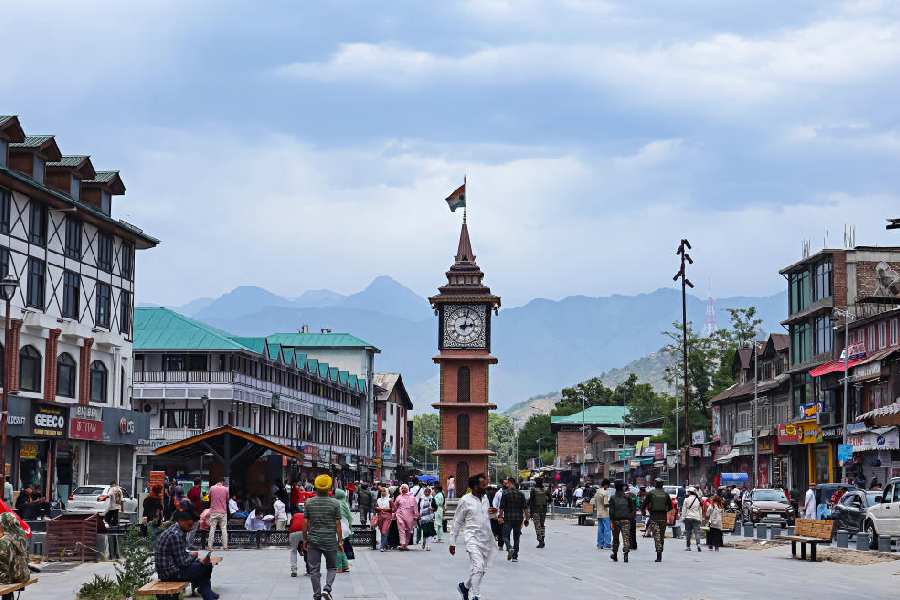 The famous Lal Chowk of Srinagar, Srinagar, Jammu and Kashmir, India