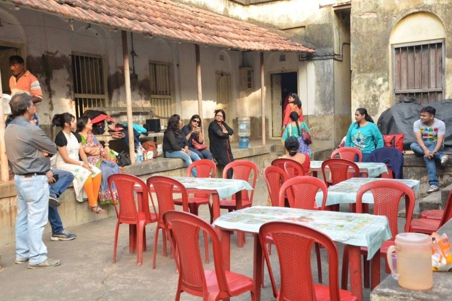 A scene from a family picnic of Dwarik and Grandsons