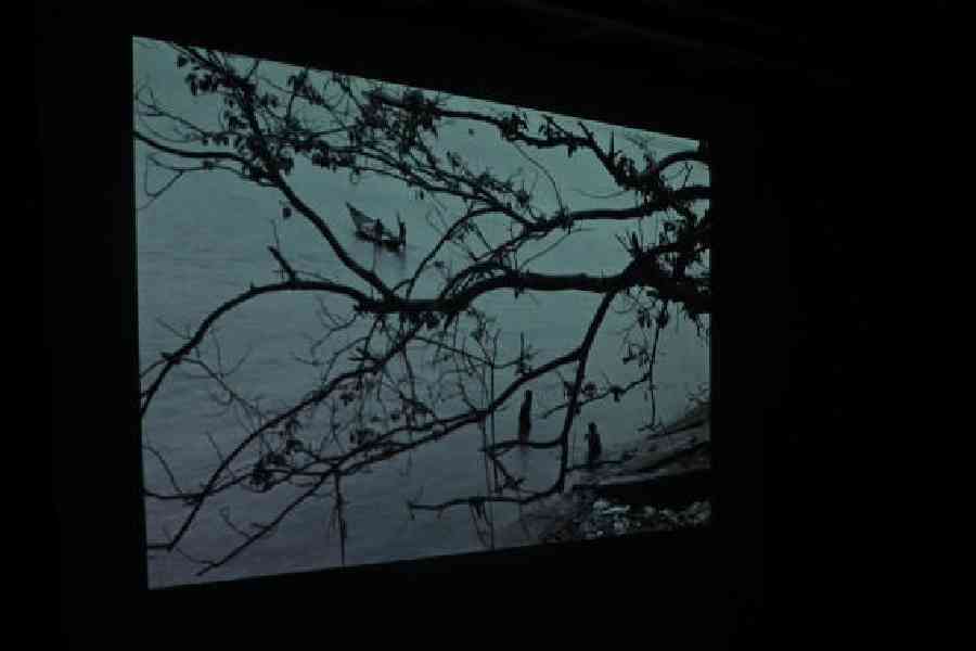 A photograph from Mystical by Alexandre de Mortemart launched at The Bengal Club on Wednesday; (right) the guests at the launch.            Pictures by Bishwarup Dutta  