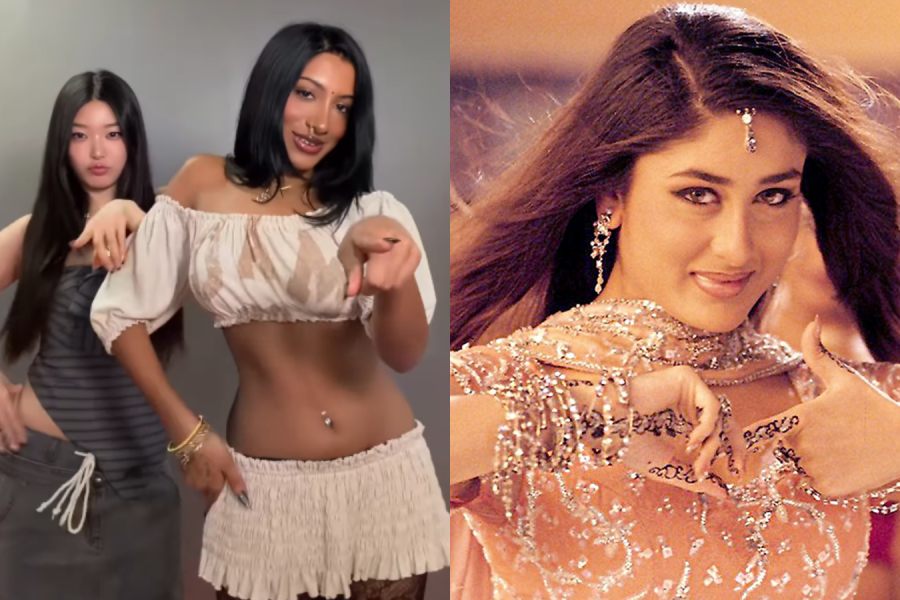 Katseye members; Scene from 'Bole Chudiyan'