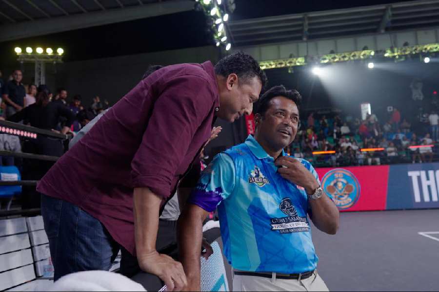 Leander Paes with Mahesh Bhupathi