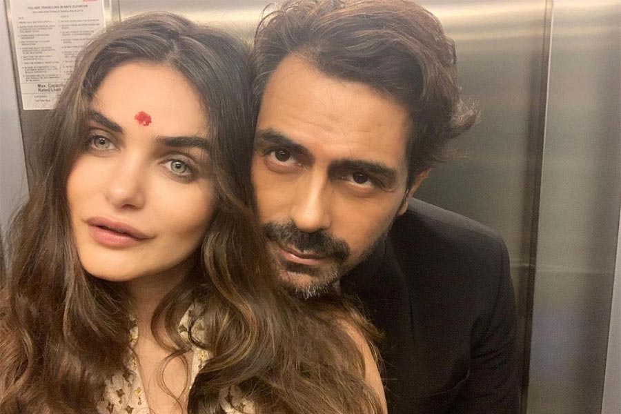 Arjun Rampal and Gabriella Demetriades