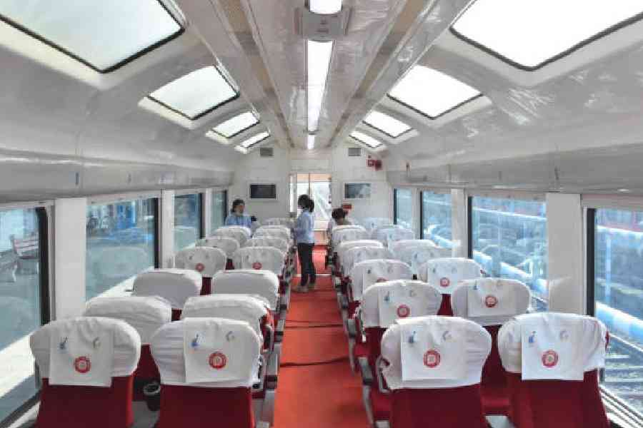 A Vistadome coach in the tourist special train