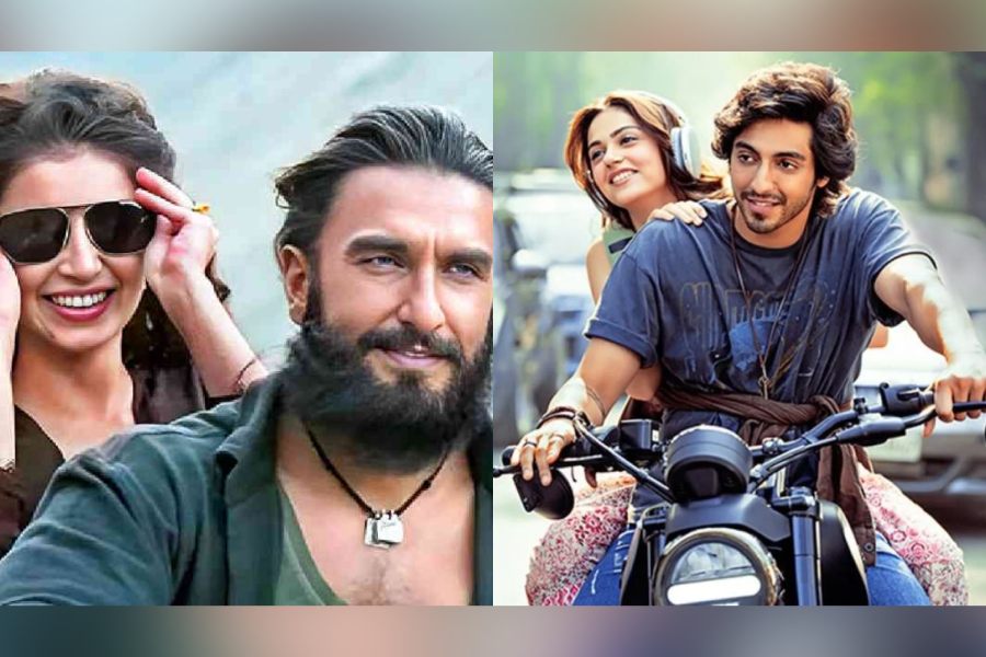 A poster of ‘Dhurandhar’; A poster of ‘Saiyaara’