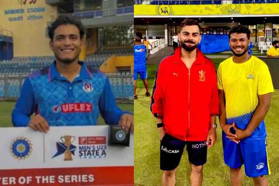 Prashant Veer and (picture right) Kartik Sharma, in pictures shared on X, have been picked up by CSK for ₹14.2 crore each