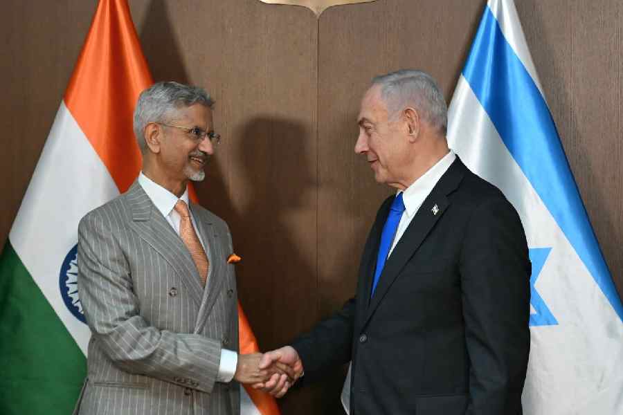 External Affairs Minister S Jaishankar and Israeli Prime Minister Benjamin Netanyahu