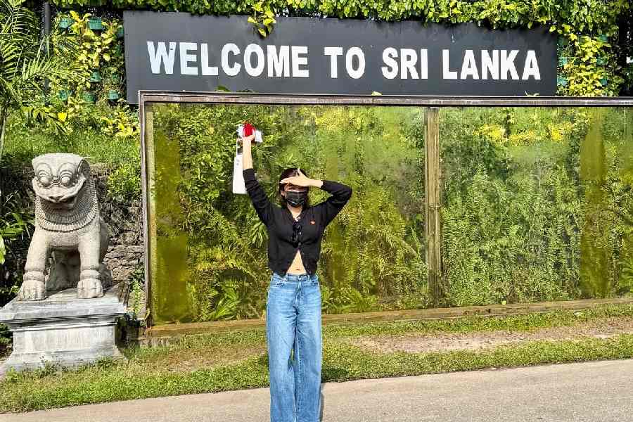 Actress Rashmika Mandanna recently visited Sri Lanka with her gal pals. 