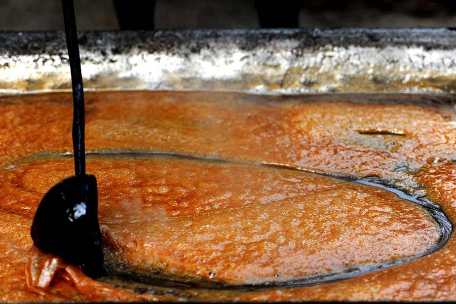 Natural colour ranges from deep golden to dark brown