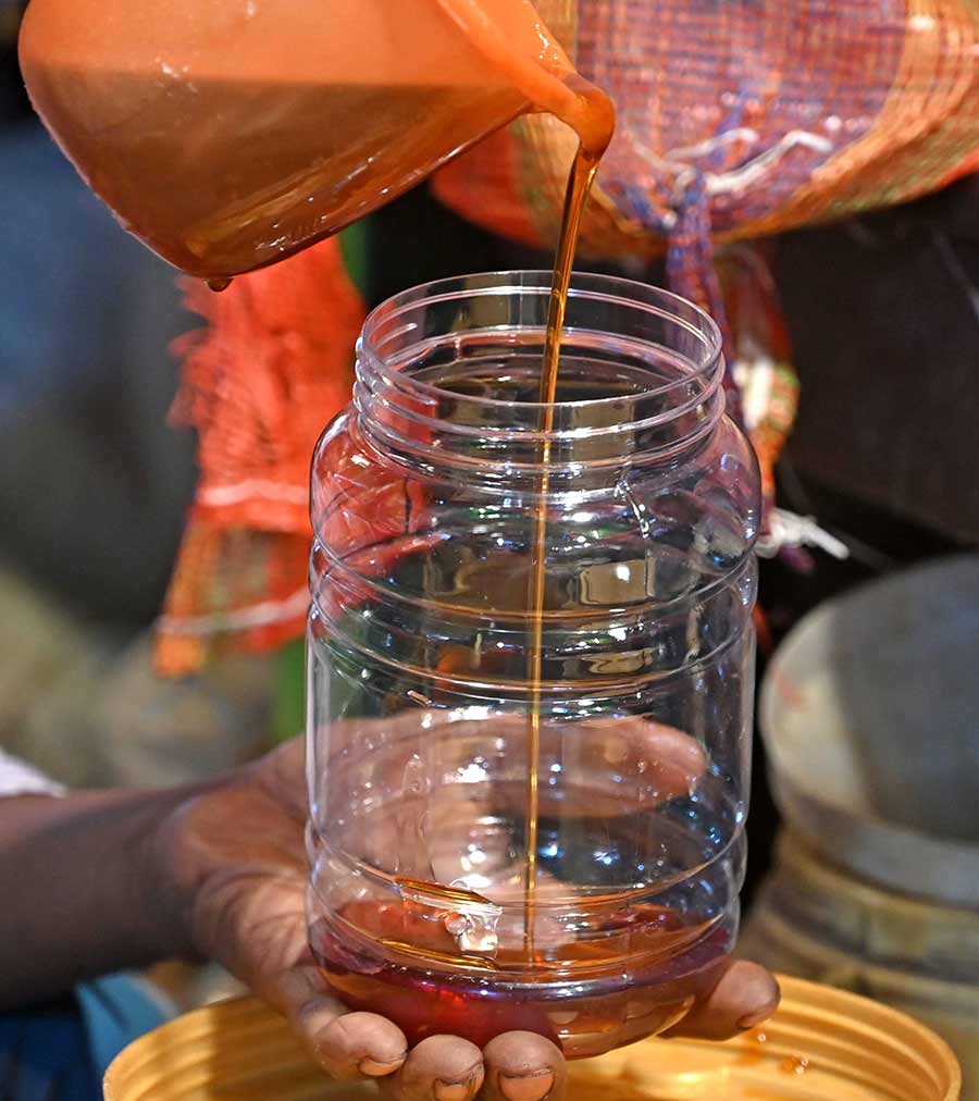 A runny or watery consistency indicates dilution or adulteration