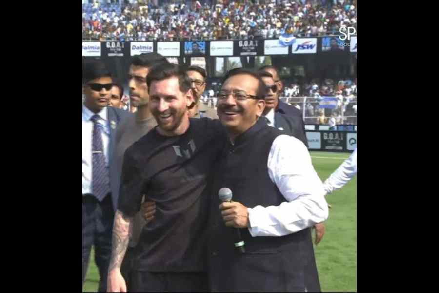 Aroop Biswas and Messi.