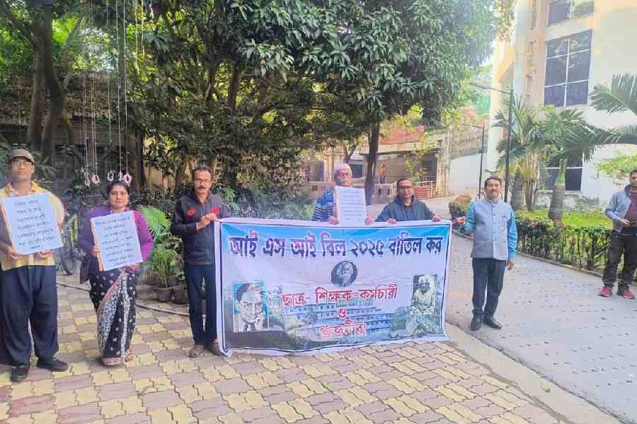 A protest rally by ISI Workers’ Organisation (ISIWO) on the campus on Wednesday 