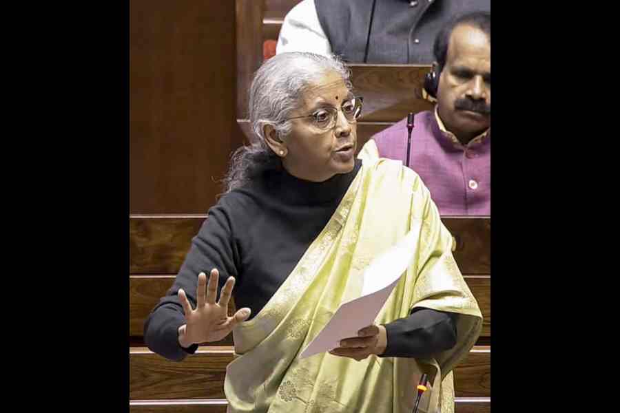 Nirmala Sitharaman in the Rajya Sabha on Wednesday.