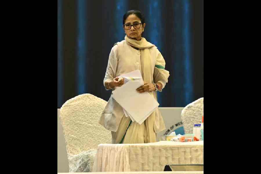 Mamata Banerjee in Calcutta on Wednesday.