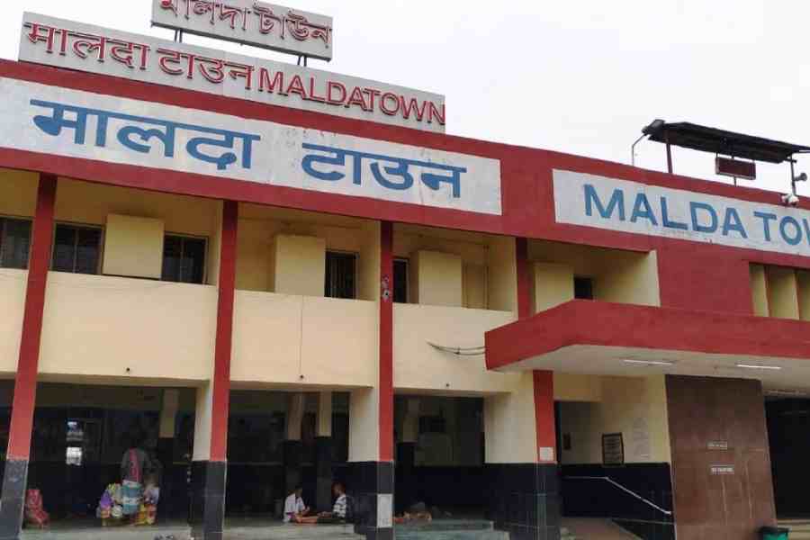 The Malda Town railway station.