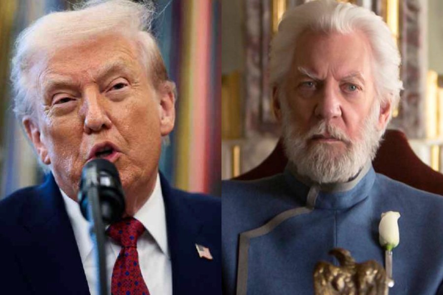 Donald Trump, Donald Sutherland as President Snow in 'The Hunger Games'